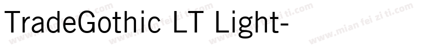 TradeGothic LT Light字体转换